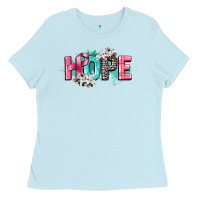 Baby Blue hope cancer awareness Ladies Tee - CowGirlArtShop