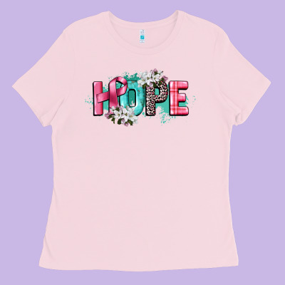 Hope Cancer Awareness Ladies Tee Designed By Cowgirlartshop