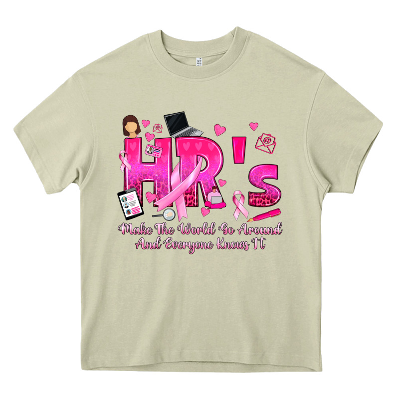 Breast Cancer Hr Human Resources Heavy Core Tee by texasbilliewilder | Teevron
