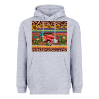 Heather Grey truck sunflower leopard Heavyweight Hoodie - AdoDesignShop