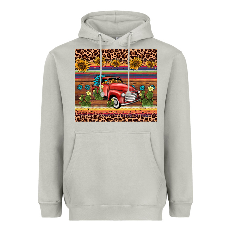 Truck Sunflower Leopard Heavyweight Hoodie by AdoDesignShop | Teevron