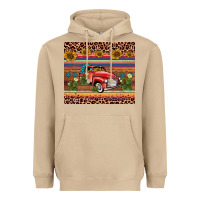 Mushroom truck sunflower leopard Heavyweight Hoodie - AdoDesignShop