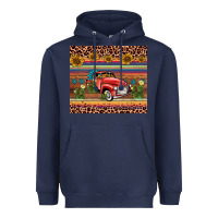 Navy truck sunflower leopard Heavyweight Hoodie - AdoDesignShop