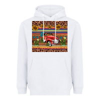 White truck sunflower leopard Heavyweight Hoodie - AdoDesignShop