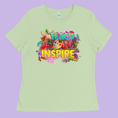 Teach Love Inspire Ladies Tee Designed By Cowgirlartshop