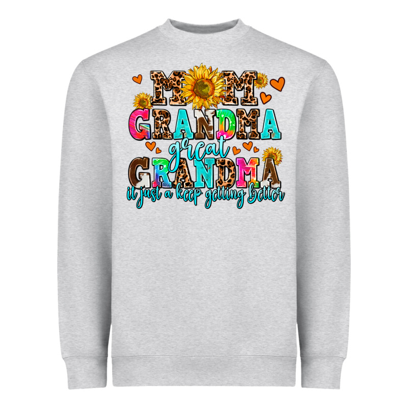 Mom Grandma Great Grandma Its Just A Keep Getting Heavyweight Sweatshirt by AdoDesignShop | Teevron