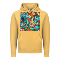 Vintage Mustard coffee and barista gnomes with glitter seamless pattern bbs Vintage Hoodie - BundleAndBundleShop
