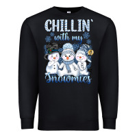 Black chillin  with my sowmies Premium Sweatshirt - AdoDesignShop