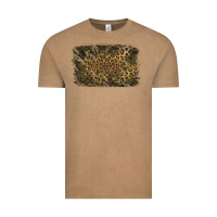 Vintage Coffee Camouflage Leopard Background Vintage Tee - Jasminsmagicworld