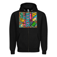 Black teacher  School Zipper Hoodie - AdoDesignShop