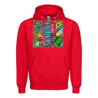 Red teacher  School Zipper Hoodie - AdoDesignShop