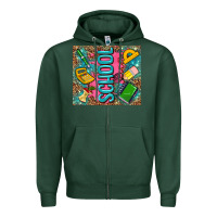 Sports Green teacher  School Zipper Hoodie - AdoDesignShop