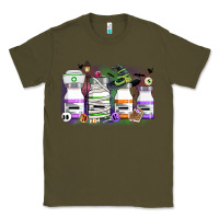 Army Green nurse medicine bottles Classic Tee - CowGirlArtShop