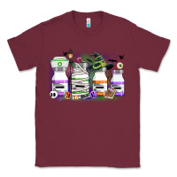 Burgundy nurse medicine bottles Classic Tee - CowGirlArtShop