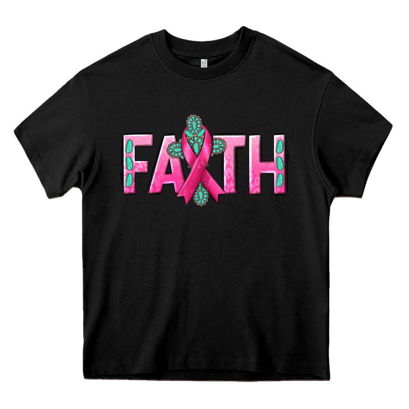 Cancer Faith With Gemstone Heavy Core Tee by NancyCooperArtShop | Teevron