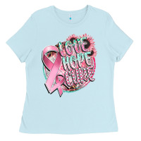 Baby Blue love hope cure Ladies Tee - CowGirlArtShop