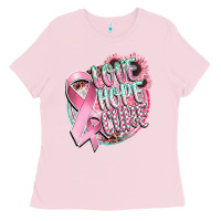 Bubblegum Pink love hope cure Ladies Tee - CowGirlArtShop