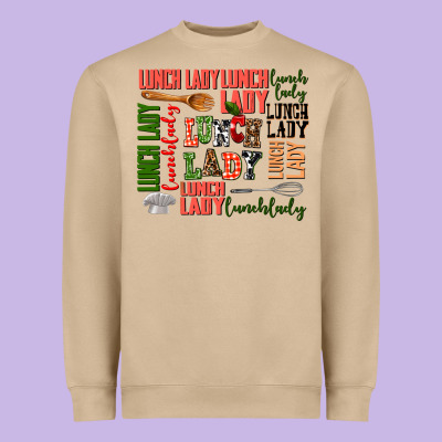 Lunch Lady Heavyweight Sweatshirt Designed By Adodesignshop