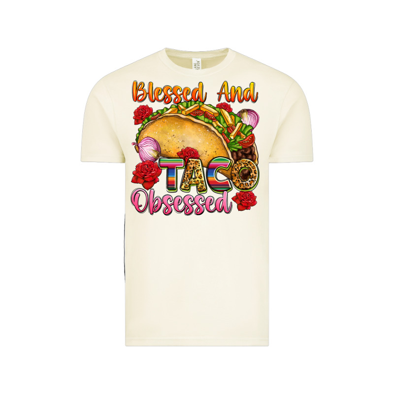Blessed And Taco Obsessed Mexico Vintage Tee by FaDigitalArtStudio | Teevron