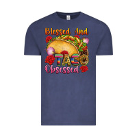 Vintage Denim Blessed and taco obsessed Mexico Vintage Tee - FaDigitalArtStudio