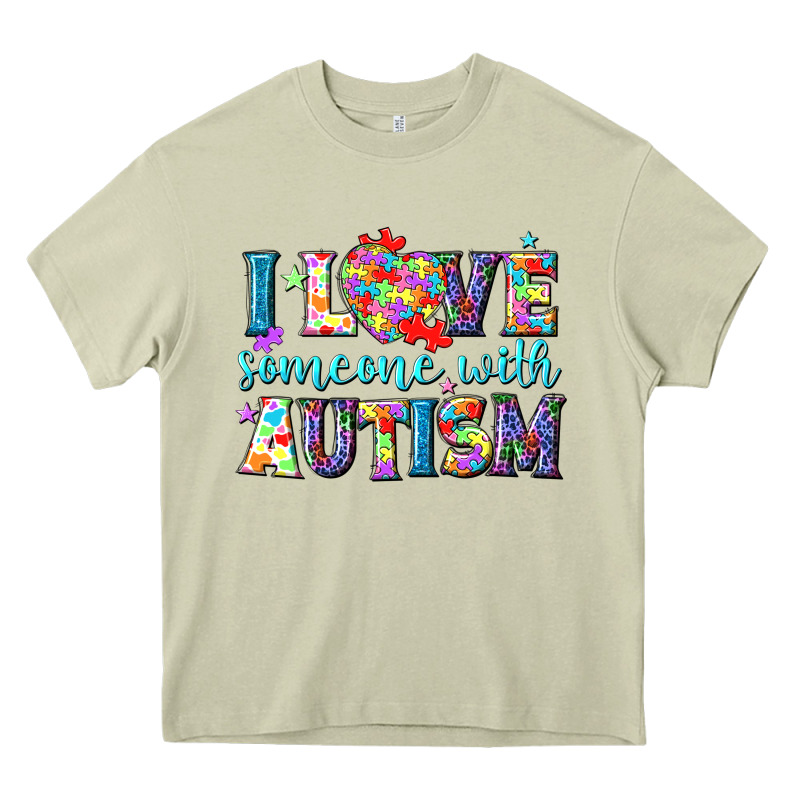 I Love Someone With Autism Heavy Core Tee by NancyCooperArtShop | Teevron