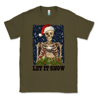 Army Green let it snow Classic Tee - RanaPortraitStore