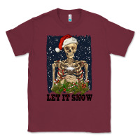 Burgundy let it snow Classic Tee - RanaPortraitStore