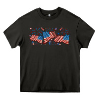 Asphalt fourth of july american flag Heavy Core Tee - RanaPortraitStore