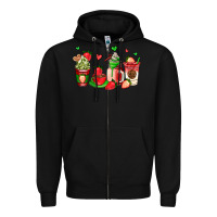 Black strawberry coffee cups Zipper Hoodie - AdoDesignShop