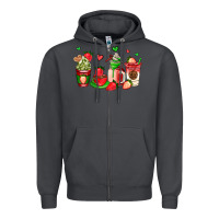 Smoke strawberry coffee cups Zipper Hoodie - AdoDesignShop