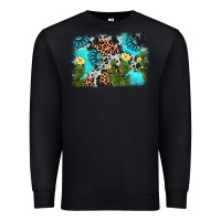 Black cactus gemstone background Premium Sweatshirt - AdoDesignShop