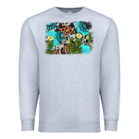 Heather Grey cactus gemstone background Premium Sweatshirt - AdoDesignShop
