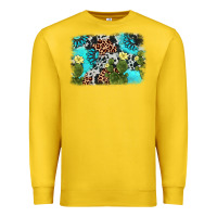 Lemon cactus gemstone background Premium Sweatshirt - AdoDesignShop