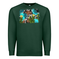 Sports Green cactus gemstone background Premium Sweatshirt - AdoDesignShop