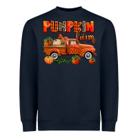 Navy pumpkin farm truck Heavyweight Sweatshirt - AdoDesignShop
