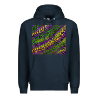 Navy mardi gras leopard Premium Hoodie - RanaPortraitStore