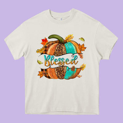 Blessed Pumpkin Heavy Core Tee Designed By Nancycooperartshop