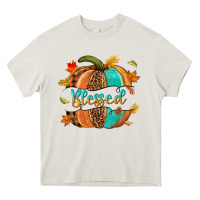 Cream Blessed pumpkin Heavy Core Tee - NancyCooperArtShop