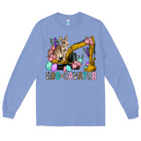 Colony Blue Egg Cavator Easter Long Sleeve Tee - BundleAndBundleShop