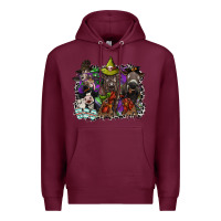 Burgundy animal halloween Premium Hoodie - SublimationCraftShop