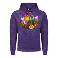 Cloud Purple Easter Eggs Hamper Vintage Hoodie - BundleAndBundleShop