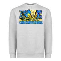Heather Grey love doesn't count chromosomes Heavyweight Sweatshirt - AdoDesignShop