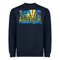 Navy love doesn't count chromosomes Heavyweight Sweatshirt - AdoDesignShop