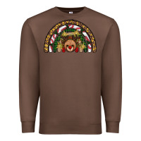 Chestnut reindeer rainbow christmas Premium Sweatshirt - AdoDesignShop