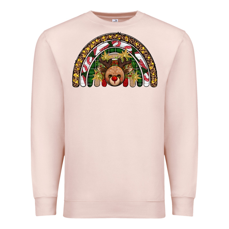 Reindeer Rainbow Christmas Premium Sweatshirt by AdoDesignShop | Teevron