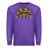 Purple reindeer rainbow christmas Premium Sweatshirt - AdoDesignShop