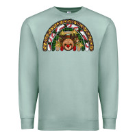 Seafoam reindeer rainbow christmas Premium Sweatshirt - AdoDesignShop