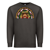 Smoke reindeer rainbow christmas Premium Sweatshirt - AdoDesignShop