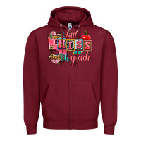 Burgundy little miss 5 th grade Zipper Hoodie - AdoDesignShop