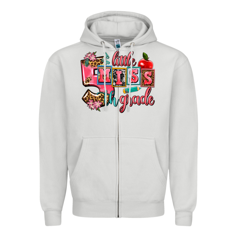 Little Miss 5 Th Grade Zipper Hoodie by AdoDesignShop | Teevron
